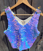 NOVA Sequin Tank in Stellar White