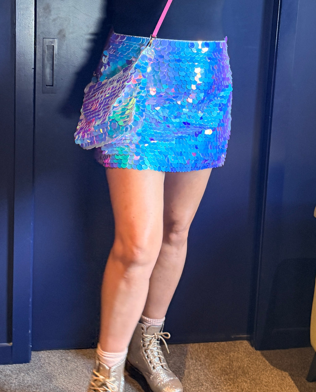NOVA sequin mini in Stellar White